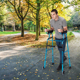 NNECW Lightweight Foldable Standard Walker for Senior &amp Elderly-Navy