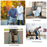 NNECW Lightweight Foldable Standard Walker for Senior &amp Elderly-Navy