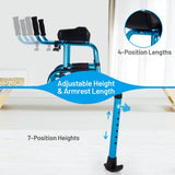 NNECW Lightweight Foldable Standard Walker for Senior &amp Elderly-Navy