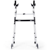 NNECW Lightweight Foldable Standard Walker for Senior &amp Elderly-Silver