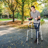 NNECW Lightweight Foldable Standard Walker for Senior &amp Elderly-Silver