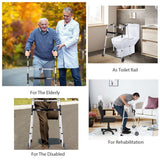 NNECW Lightweight Foldable Standard Walker for Senior &amp Elderly-Silver