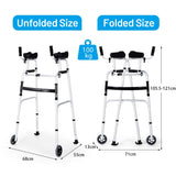 NNECW Lightweight Foldable Standard Walker for Senior &amp Elderly-Silver