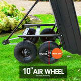 NNEDPE Garden Dump Cart Dumper Wagon Carrier Wheel Barrow  75L