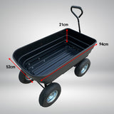 NNEDPE Garden Dump Cart Dumper Wagon Carrier Wheel Barrow  75L