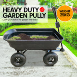 NNEDPE Garden Dump Cart Dumper Wagon Carrier Wheel Barrow  125L