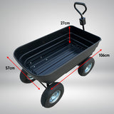 NNEDPE Garden Dump Cart Dumper Wagon Carrier Wheel Barrow  125L