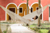 NNEDSZ Deluxe Outdoor Cotton Mexican Hammock  in Cream Colour King Size
