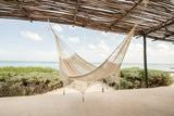 NNEDSZ Deluxe Outdoor Cotton Mexican Hammock  in Cream Colour King Size