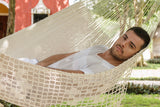 NNEDSZ Deluxe Outdoor Cotton Mexican Hammock  in Cream Colour King Size