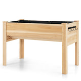 NNECW 80.5 cm High Elevated Wood Planter Box for Patio Backyard Balcony