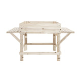 NNECW Raised Garden Bed with 2 Side Tables for Garden & Yard & Balcony