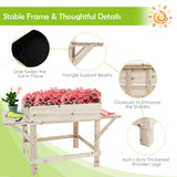 NNECW Raised Garden Bed with 2 Side Tables for Garden & Yard & Balcony