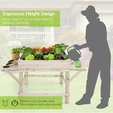 NNECW Raised Garden Bed with 2 Side Tables for Garden & Yard & Balcony