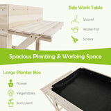 NNECW Raised Garden Bed with 2 Side Tables for Garden & Yard & Balcony