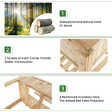 NNECW Wooden Raised Garden Bed with Bottom Shelf & Bed Liner for Plants