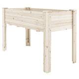 NNECW Wooden Elevated Planter Box with Bottom Liner for Garden