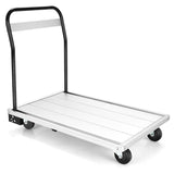 NNECW Folding Aluminum Alloy Platform Truck with 4 TPR Wheels & Handle