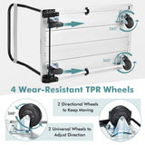 NNECW Folding Aluminum Alloy Platform Truck with 4 TPR Wheels & Handle