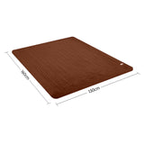 NNEDPE Laura Hill Heated Electric Blanket Throw Rug Coral Warm Fleece Brown