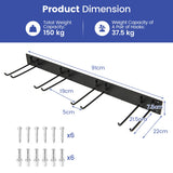 NNECW Garden Tool Organizer with 8 Hooks for Home/Office/Garage