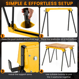 NNECW Pack of 2 Folding Sawhorses with Convenient Handle and  Lightweight Tool Stands for Indoor/Outdoor Use