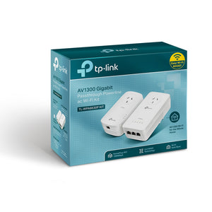 NNEIDS TP-Link AV1200 Wi-Fi Passthrough HomePlug Range Extender Powerline with 3x1Gbps LAN TL-WPA8630P-KIT