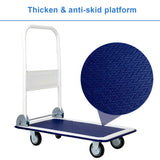 NNECW Folding Push Cart Dolly with 360 Degree Swivel Wheels for Garage/Kitchen