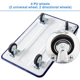 NNECW Folding Push Cart Dolly with 360 Degree Swivel Wheels for Garage/Kitchen