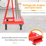 NNECW 350 kg Heavy-Duty Rolling Drywall Cart Dolly for Handling Wall Panels