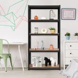 NNECW 1.8m Warehouse Shelving for Books and Kitchenware-Black