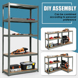 NNECW 1.8m Warehouse Shelving for Books and Kitchenware-Gray