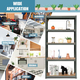NNECW 1.8m Warehouse Shelving for Books and Kitchenware-Gray