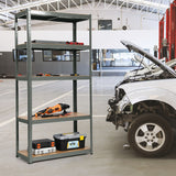 NNECW 1.8m Warehouse Shelving for Books and Kitchenware-Gray
