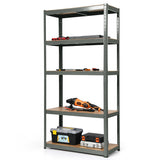 NNECW 1.8m Warehouse Shelving for Books and Kitchenware-Gray