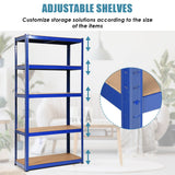 NNECW 1.8m Warehouse Shelving for Books and Kitchenware-Blue
