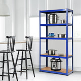 NNECW 1.8m Warehouse Shelving for Books and Kitchenware-Blue