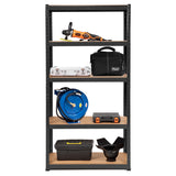NNECW 5-Tier Metal Muscle Rack with Adjustable Height for Garage &amp Shed &amp Warehouse-Black