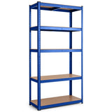 NNECW 5-Tier Metal Muscle Rack with Adjustable Height for Garage &amp Shed &amp Warehouse-Navy