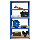 NNECW 5-Tier Metal Muscle Rack with Adjustable Height for Garage &amp Shed &amp Warehouse-Navy