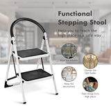 NNECW 2 Step Household Ladder with Anti-Slip Platform and Lightweight Portable Design for Home/Garden
