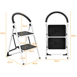 NNECW 2 Step Household Ladder with Anti-Slip Platform and Lightweight Portable Design for Home/Garden