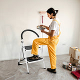 NNECW 2 Step Household Ladder with Anti-Slip Platform and Lightweight Portable Design for Home/Garden