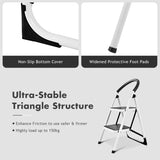 NNECW 2 Step Household Ladder with Anti-Slip Platform and Lightweight Portable Design for Home/Garden