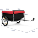 NNECW Bike Cargo Trailer with Folding Frame & Quick Release Wheels