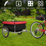 NNECW Bike Cargo Trailer with Folding Frame & Quick Release Wheels