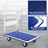 NNECW Folding Platform Truck with Swivel Wheels for Loading/Storage