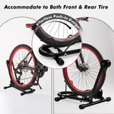 NNECW Foldable Bicycle Floor Parking Rack with non-slip foot pads for Garage