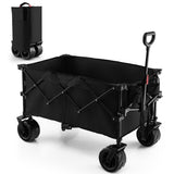 NNECW Folding Wagon Utility Cart with Adjustable Handle for Garden Shopping