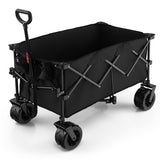 NNECW Folding Wagon Utility Cart with Adjustable Handle for Garden Shopping